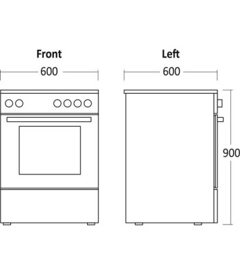 Scandomestic FCC800W - Glaskeramisk komfur