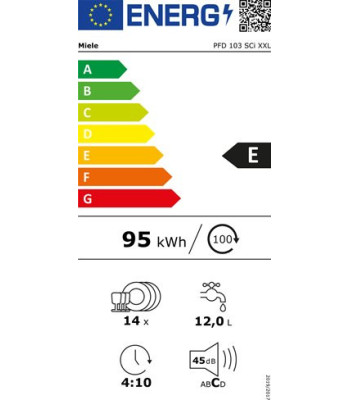 Miele Proff PFD 103 SCI XXL Profiline - Integrerbar opvasker