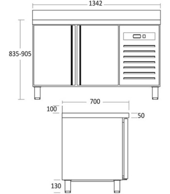 Scandomestic GCF1352X - Frysebord