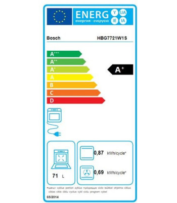 Bosch HBG7721W1S - Ovn til indbygning