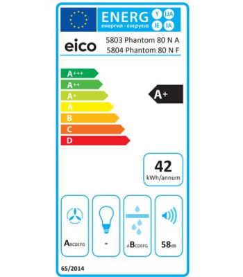 Eico 5804 Phantom 80 N F - Kogeplade med indbygget emhætte