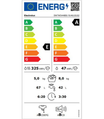 Electrolux EW7W5448E6 - Vaske/tørremaskine