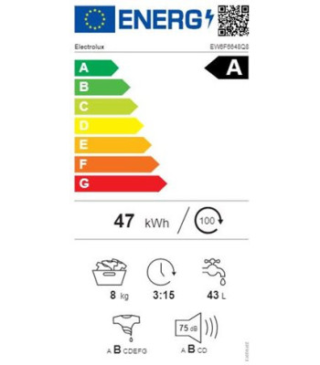 Electrolux EW6F6648Q8 - Frontbetjente vaskemaskiner