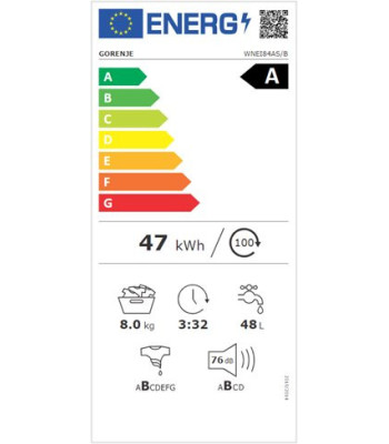 Gorenje WNEI84AS/B - Frontbetjent vaskemaskine
