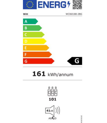 Witt WCI60188-2BG - Integrerbart vinkøleskab