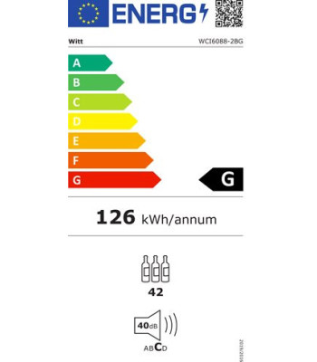 Witt WCI6088-2BG - Integrerbart vinkøleskab