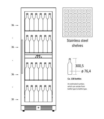 Scandomestic SV 1382 B - Fritstående vinkøleskab