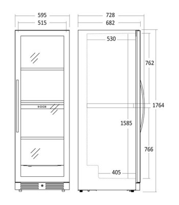 Scandomestic SV 1382 B - Fritstående vinkøleskab
