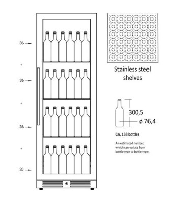 Scandomestic SV 138 B - Fritstående vinkøleskab