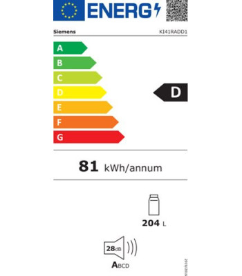 Siemens KI41RADD1 - Integrerbart køleskab