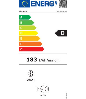 Siemens GS36NAIDP - Fritstående fryseskab