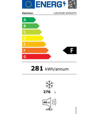 Electrolux LUS1AF28X - Fritstående fryseskab