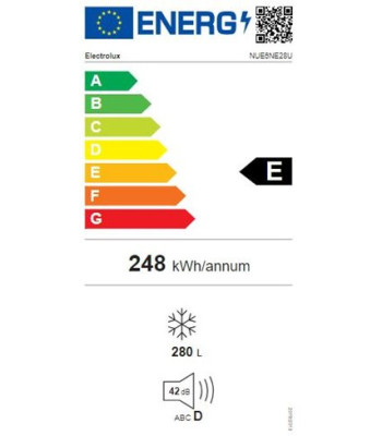 Electrolux NUE6NE28U - Fritstående fryseskab