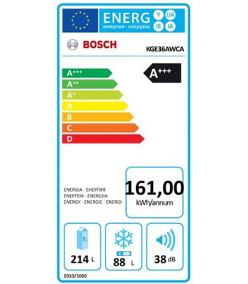 Bosch KGE36AWCA - Fritstående kølefryseskab