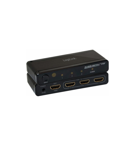 LogiLink - HDMI 1.4 switch - 3 indgange til 1 udgang (4K)