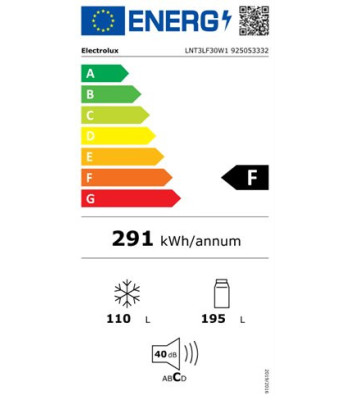 Electrolux LNT3LF30W1 - Fritstående kølefryseskab