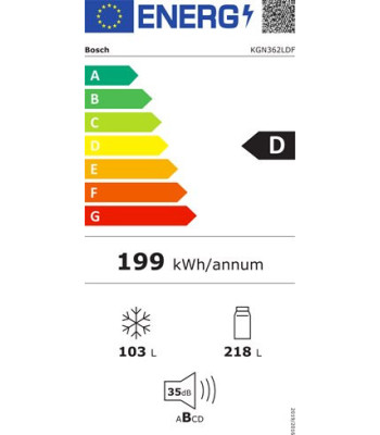Bosch KGN362LDF - Fritstående kølefryseskab