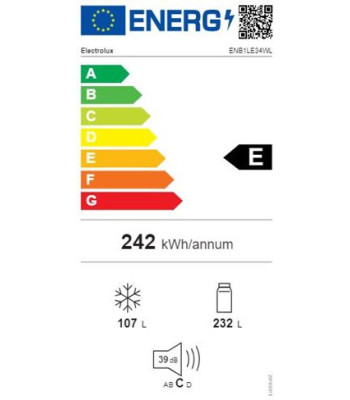 Electrolux ENB1LE34WL - Fritstående kølefryseskab