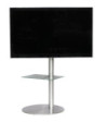 Sinox StandView TV gulvstand med drejbar top. 26"-65". Alu finish