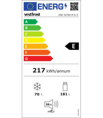 Vestfrost EWI 52760 M S-3 - Integreret kølefryseskab