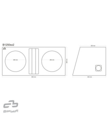 B1250SX2 BASSKABINET
