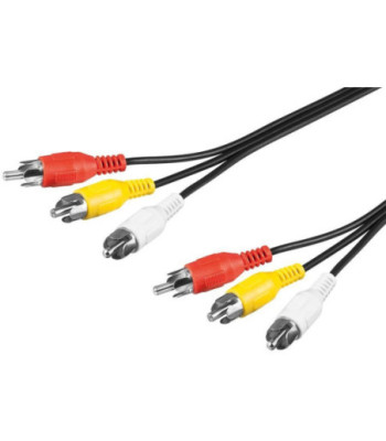 Goobay A/V kabel - 3 x RCA han - 3 x RCA han