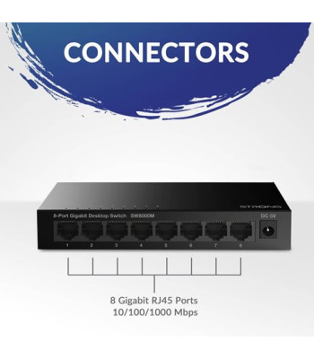 Strong switch 8 Gigabit ports metal - Switch