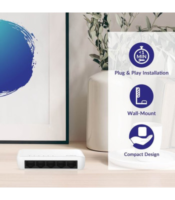 Strong switch 5 Gigabit ports plastic - Switch