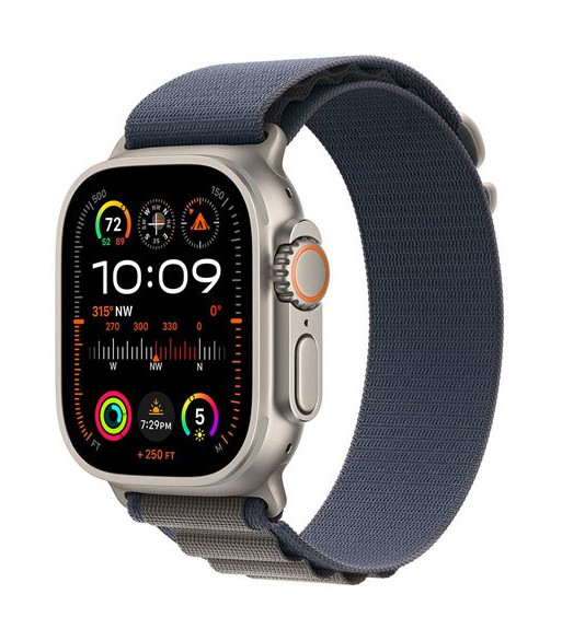 Watch Ultra 2 GPS + Cell. 49mm Titanium Case / Blue Alpine L Watch Ultra 2 GPS + Cell. 49mm Titanium Case / Blue Alpine L