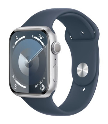 Watch Series 9 GPS 45mm Silver Aluminium Case / Storm Blue S