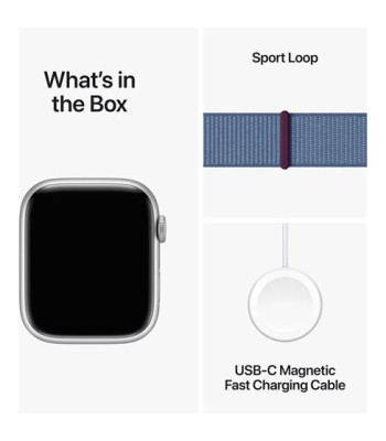 Watch Series 9 GPS 45mm Silver Aluminium Case / Winter Blue