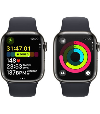 Watch Series 9 GPS + Cell. 41mm Graphite Stainless Steel Cas