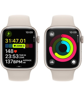 Watch Series 9 GPS + Cell. 45mm Starlight Aluminium Case / S