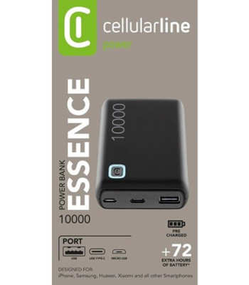 Cellularline Essence Powerbank 10.000 mAh - Powerbank
