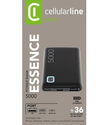 Cellularline Essence Powerbank 5.000 mAh - Powerbank