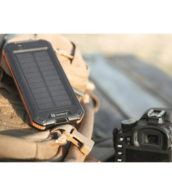 Sandberg 3-in-one Solar Powerbank 10000 mAh - Powerbank med