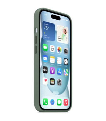 iPhone 15 Silicone Case with MagSafe - Cypress - MT0X3ZM/A