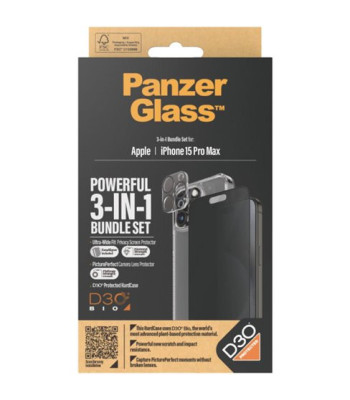 PanzerGlass Privacy 3-in-1 Protection Pack iPhone 15 Pro Max