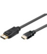 GOOBAY - DisplayPort/HDMI 1.2 kabel - Sort (1m)
