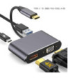  PD USB-C til HDMI adapter - Sølvfarvet
