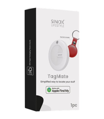 Sinox Lifestyle TagMate med rød nøglering - GPS Tracker