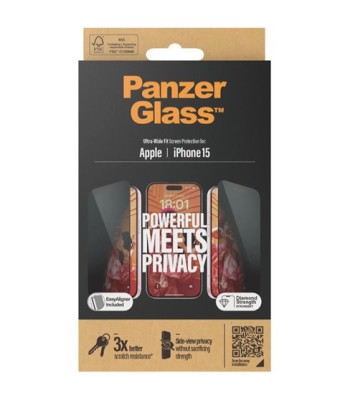 PanzerGlass Privacy Screen Protector Apple iPhone 15 - Ultra