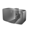 Cavus vægbeslag til Sonos® Five/Play:5. Horisontal. Sort