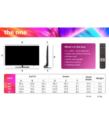 Philips 65PUS8949/12 - UHD 4K Smart TV med Ambilight