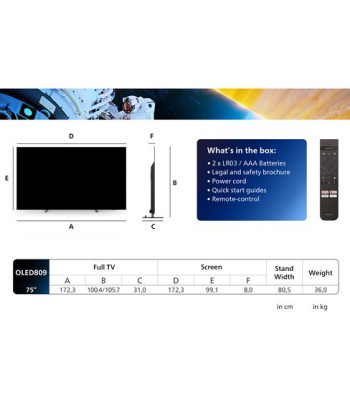 Philips 55OLED809/12 - OLED 4K Google TV med Ambilight
