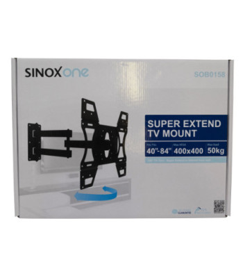 Sinox One TV vægbeslag. 40"-84". Sort