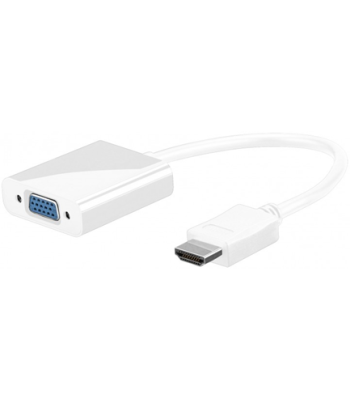 Connectech HDMI til VGA adapter. Hvid. 0