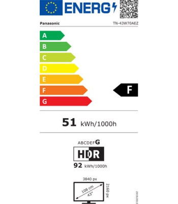Panasonic TN-43W70AEZ - UHD 4K Google TV