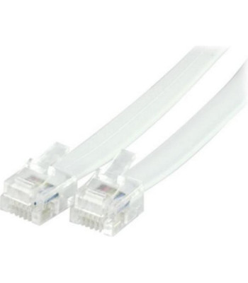 DELTACO telephone patch cable RJ12/6C 2.0M