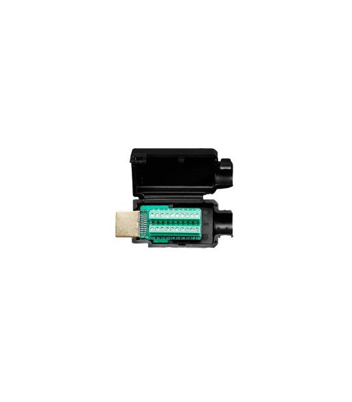 HDMI hanstik til kabelmontage - Med skrueterminaler HDMI hanstik til kabelmontage - Med skrueterminaler
